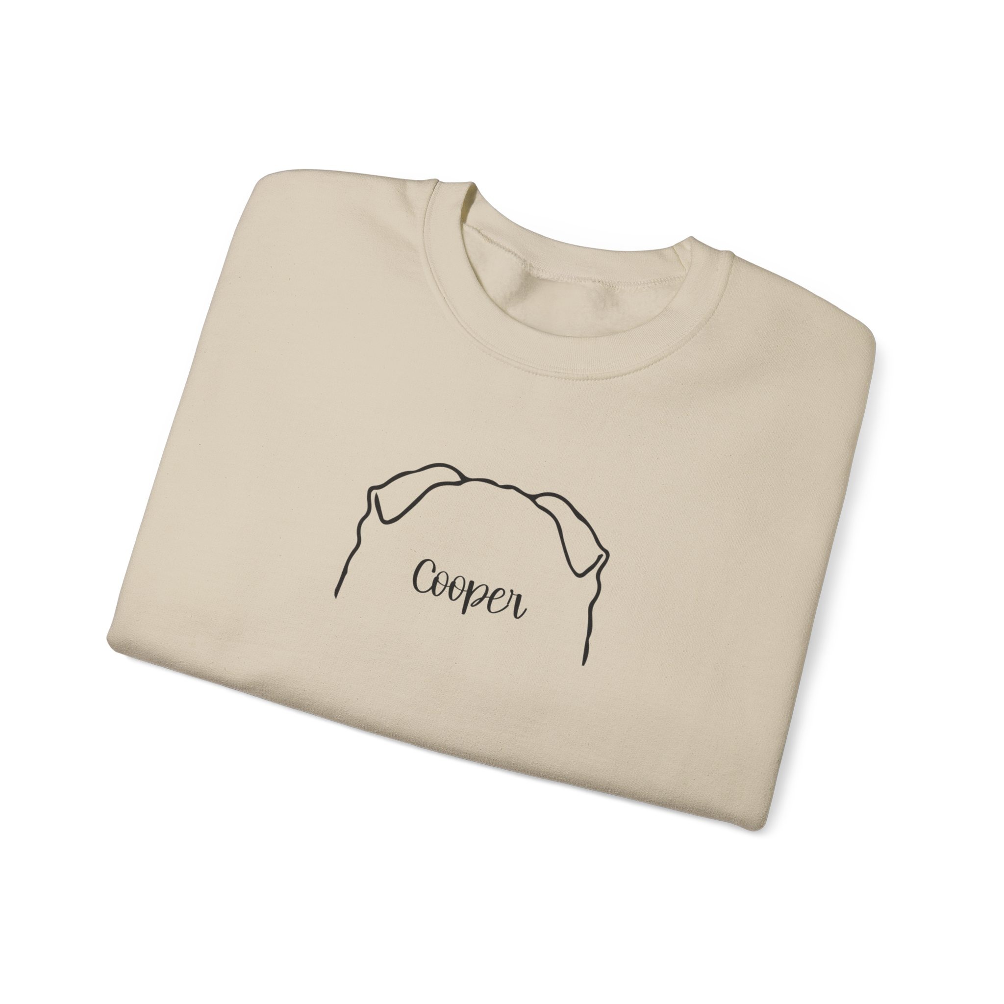 Personalized Dog Ear Crewneck Sweatshirt | Shar Pei