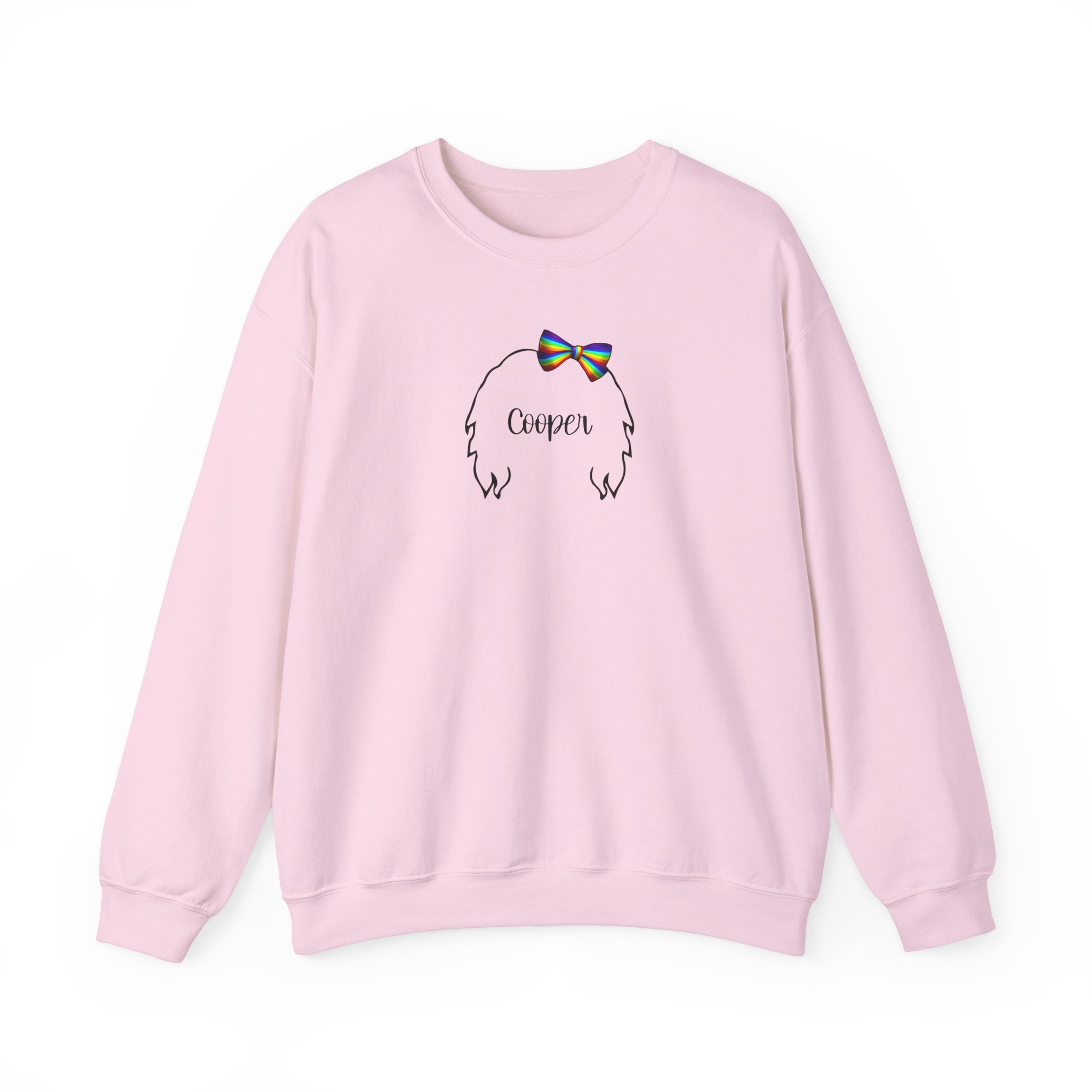 Personalized Dog Ear Crewneck Sweatshirt | Afghan Hound - Pride Bow - Image 4