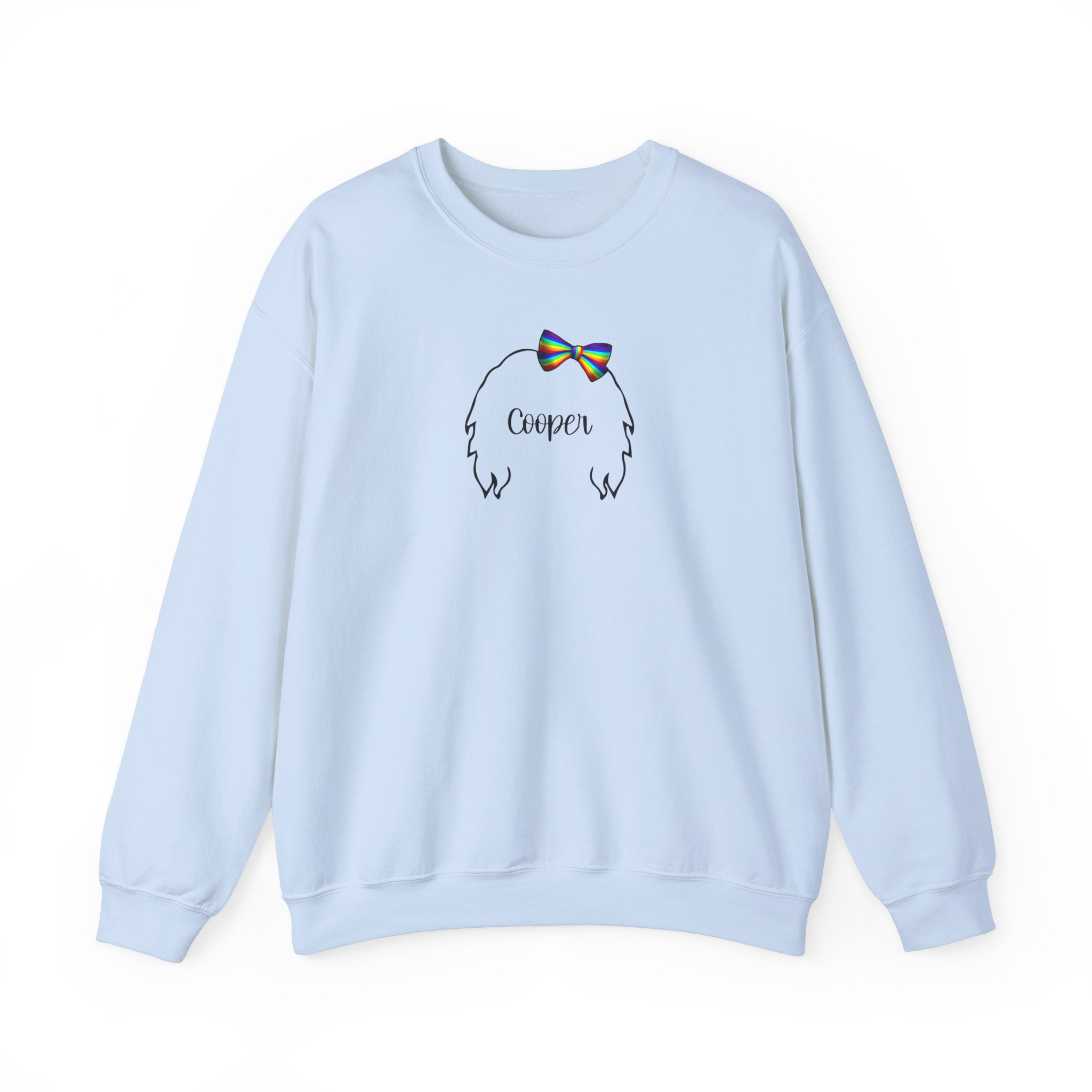 Personalized Dog Ear Crewneck Sweatshirt | Afghan Hound - Pride Bow - Image 10