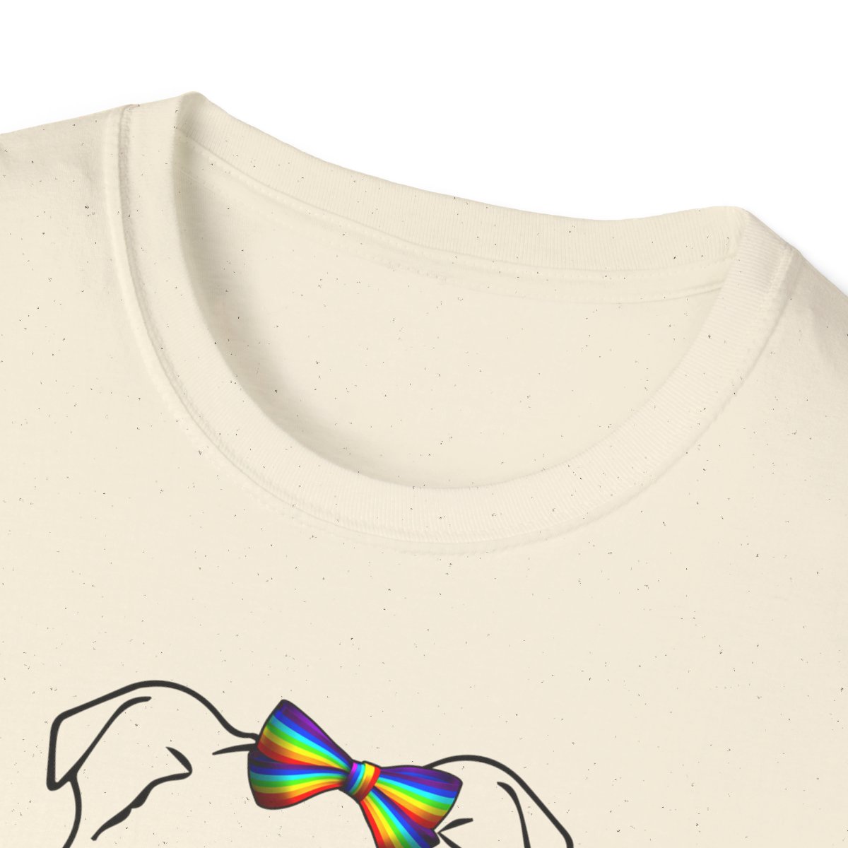 Personalized Dog Ear Softstyle T-Shirt | Bulldog Pride Bow - Image 28