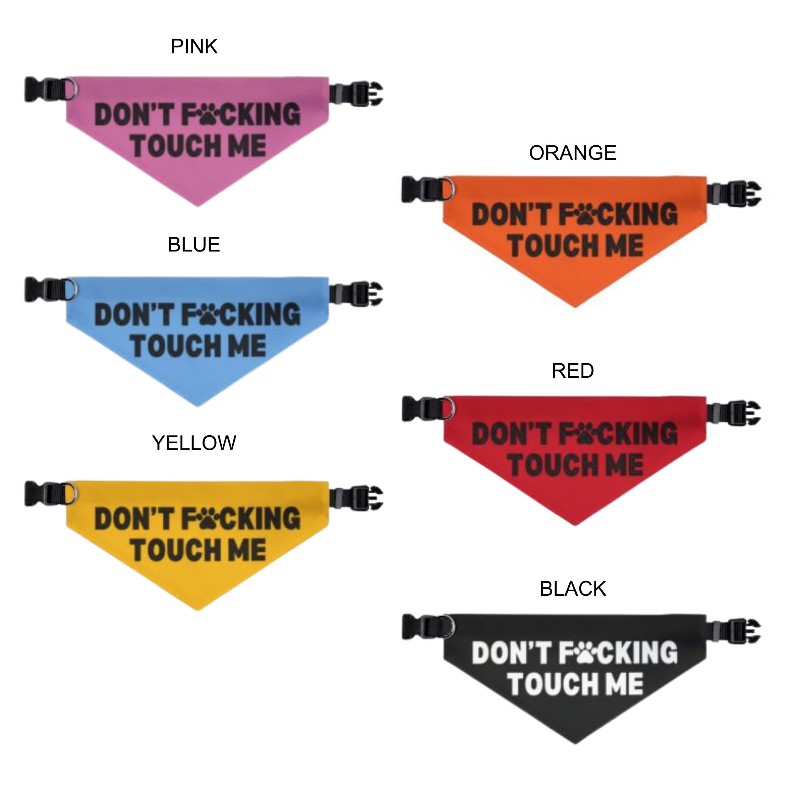 Don't Effing Touch Me Pet Bandana - Image 3