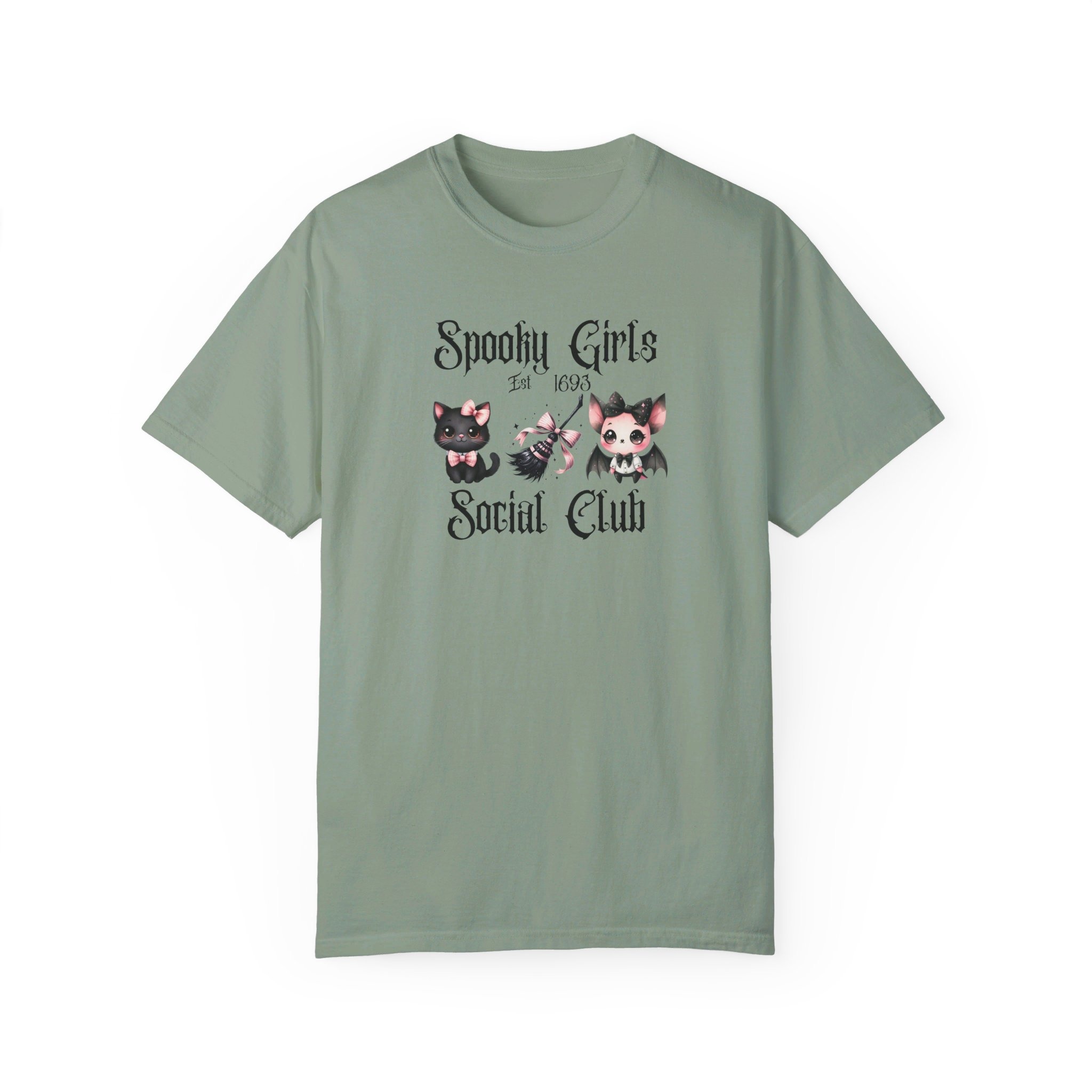 Comfort Colors® T-Shirt – Spooky Girls Social Club Cat & Bat - Image 14