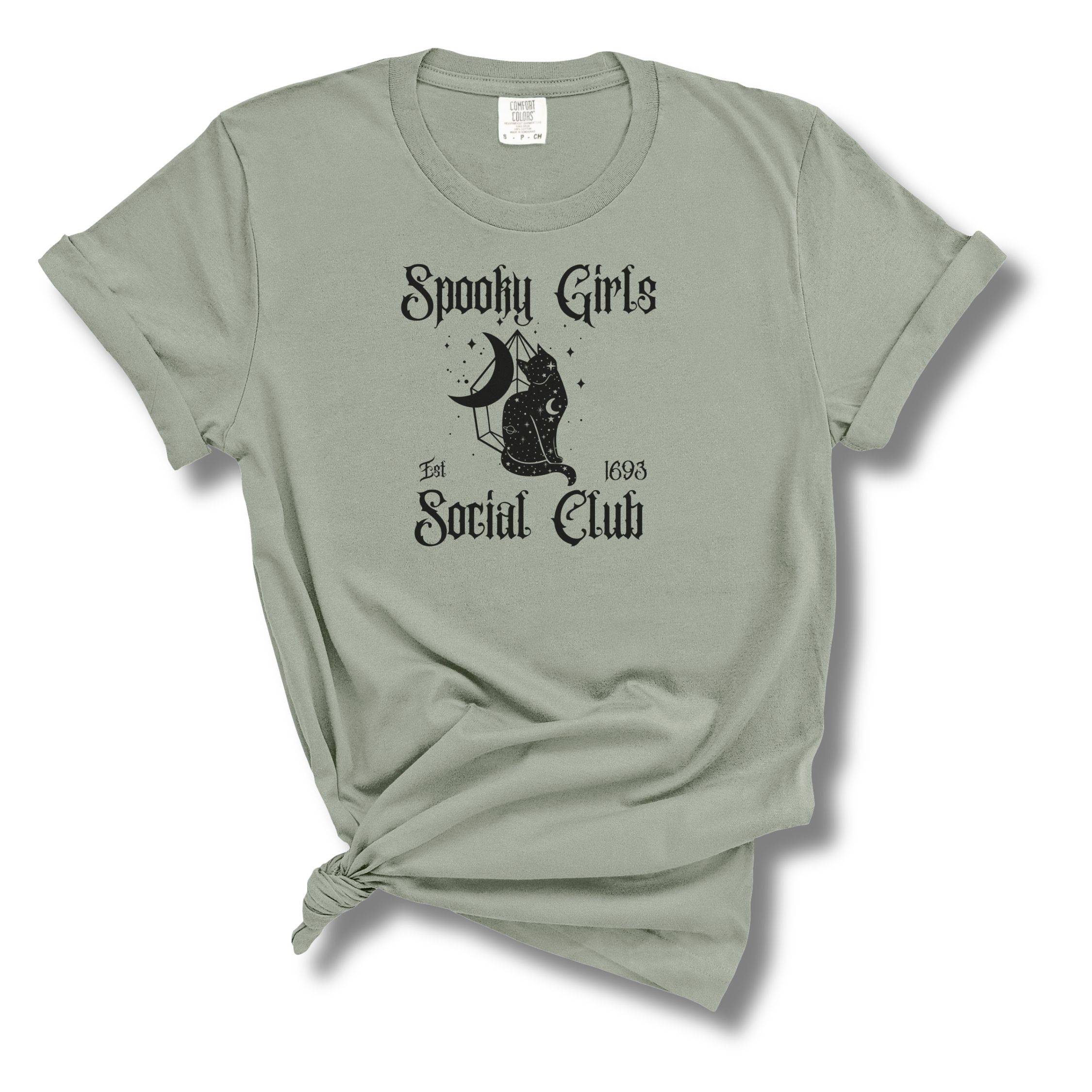 Comfort Colors® T-Shirt – Spooky Girls Social Club Black Cat - Image 3