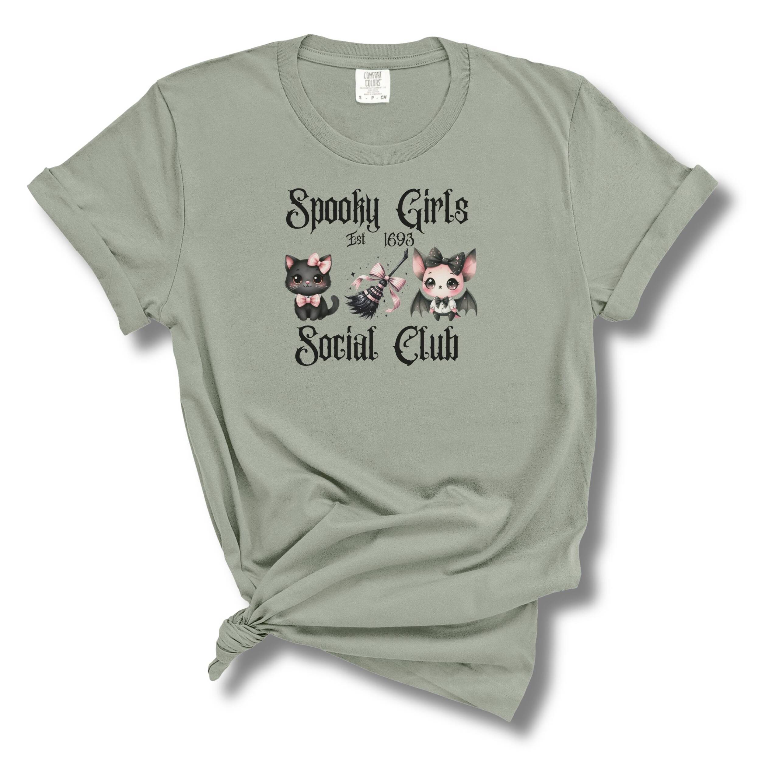 Comfort Colors® T-Shirt – Spooky Girls Social Club Cat & Bat - Image 12