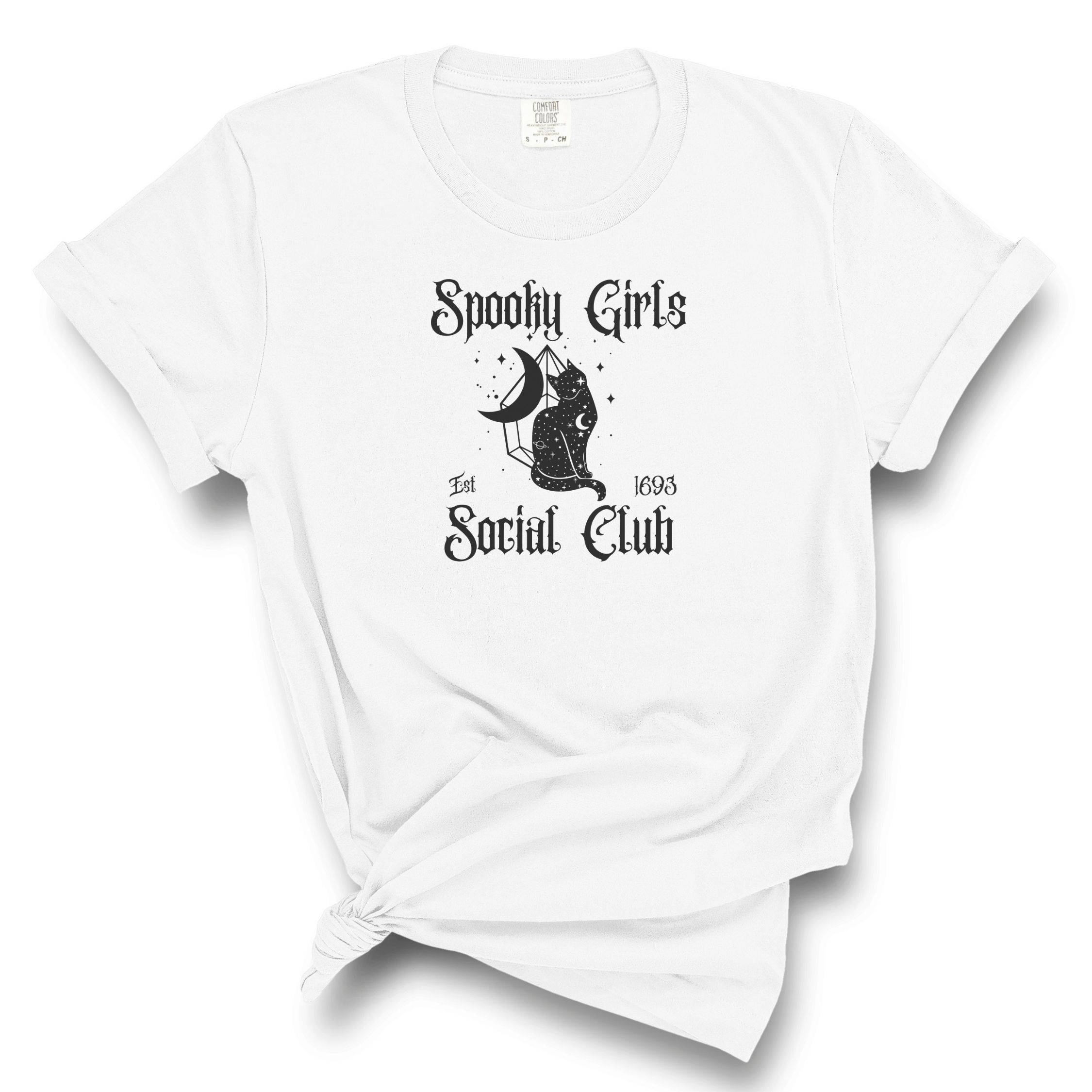 Comfort Colors® T-Shirt – Spooky Girls Social Club Black Cat - Image 6